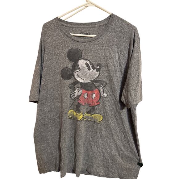Disney Mickey Mouse Gray Graphic T-Shirt Men’s 2X - Picture 1 of 3